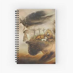 Jesus and The Lion of Judah and the Lamb of God Spiral Notebook