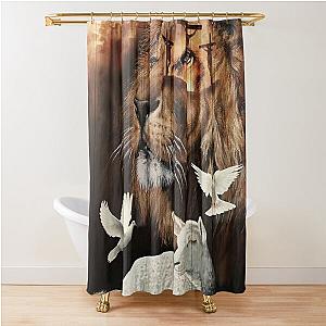 The Lion of Judah and the Lamb of God Shower Curtain