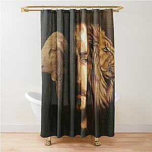 Jesus and the Lamb of God and the Lion of Judah Shower Curtain