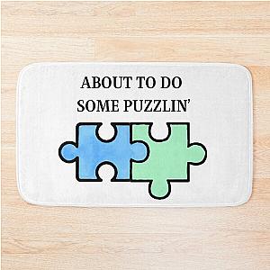 About to do Some Puzzlin' - New Girl Winston Bishop Bath Mat