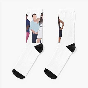 Music Vintage Retro New Girl Sticker Love You Fans Socks