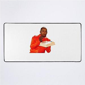 Music Vintage New Girl Winston Eating Birthday Cake Gifts Music Fan Desk Mat