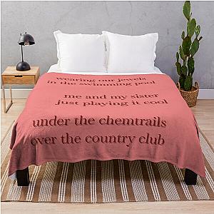 Chemtrails Over the Country Club lana del rey lyrics sticker pack Throw Blanket