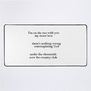 Chemtrails Over the Country Club lana del rey lyrics sticker pack Desk Mat