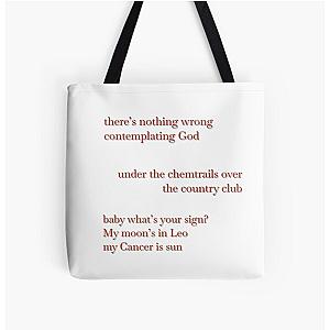 Chemtrails Over the Country Club lana del rey lyrics stickers pack All Over Print Tote Bag