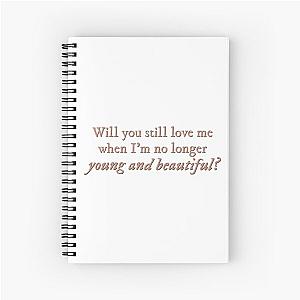 Young and Beautiful Lana del Rey lyrics Spiral Notebook