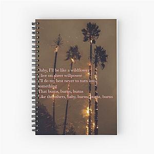 Wildflower Wildfire - Lana del Rey Blue Banisters lyrics Spiral Notebook