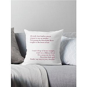 Arcadia - Lana del Rey Blue Banisters lyrics Throw Pillow