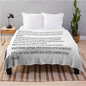 Lana del Rey - Watercolor eyes lyrics Throw Blanket