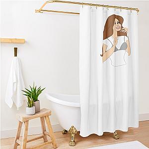 Lana Del Rey Comic Book Style Shower Curtain Premium Merch Store