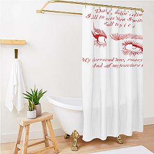 Lana Del Rey Cherry Lyrics Shower Curtain Premium Merch Store