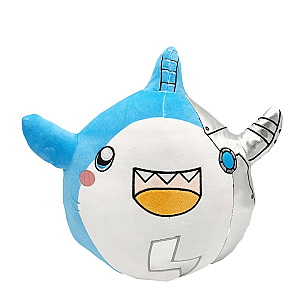 31cm Blue White Thicc Shark Mechanical Lankybox Plush