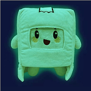 20cm White Boxy Lankybox Glow In The Dark Plush