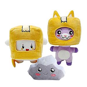 20cm Yellow White Boxy Foxy Rocky Set Lankybox Plush