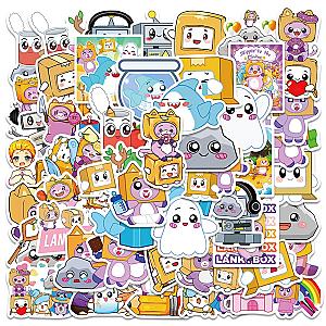 Lankybox Cartoon Decals Stickers