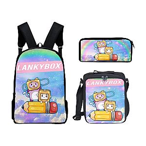 Lankybox Boxy Foxy Pencil 3D Print 3pcs/Set Pupil School Bags