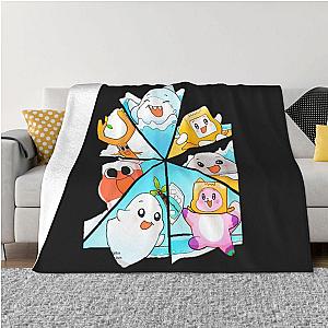 Lankybox Rocky Foxy Boxy Ghosty Ocean Blanket for Sofa