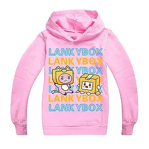 Lanky Box Boxy Foxy Cartoon Letter Printed Sweatshirt
