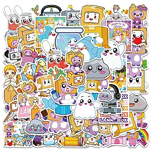 10/50Pcs Cartoon Lankybox Stickers