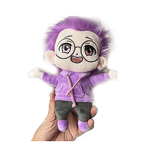 20cm Purple Justin LankyBox Stuffed Toy Plush