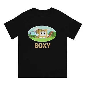 Lanky Box Cute Boxy In Playground Cute Cartoon T-shirts