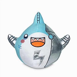 35cm Blue White Thicc Shark Robot Cartoon Soft Stuffed Toys Plush