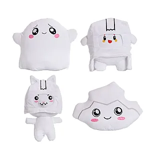 20-30cm White Lankybox Luminous Foxy Boxy Ghosty Rocky Glow In Dark Plush