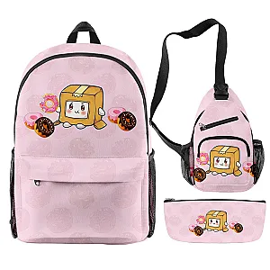 LankyBox Backpack Pencil Case Shoulder Bag Three-piece Schoolbag School