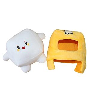 20cm Yellow White Boxy Lanky Box Stuffed Toy Plush