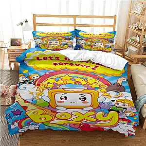 Lankybox Foxy Boxy Cute Cartoon 3D Printed Bedding Set