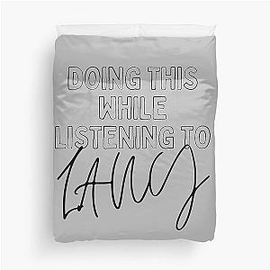 Now Playing: LANY in Black Typography Print Duvet Cover