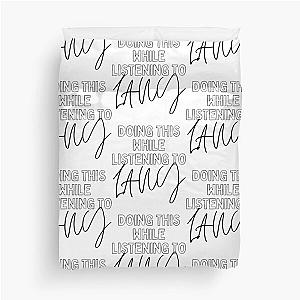 Now Playing LANY in Black Typography Print   Duvet Cover