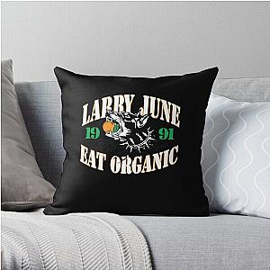 Larry June Merch Larry June Eat Organic Throw Pillow RB0208