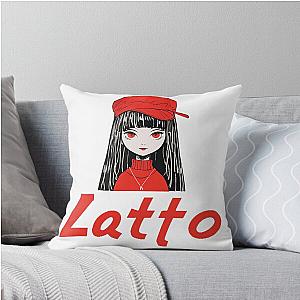 Red Latto Girl Design Throw Pillow