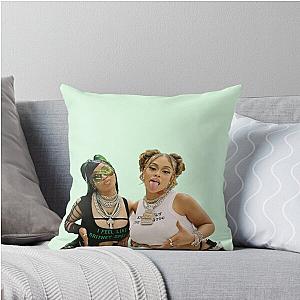Latto  and Cardi B Throw Pillow