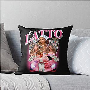 Big Latto Pink Girl Bootleg Throw Pillow