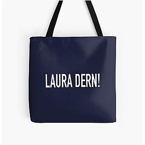 Laura Dern Black All Over Print Tote Bag