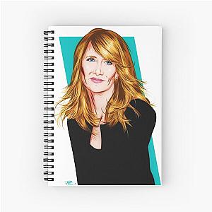 Laura Dern - An illustration by Paul Cemmick Spiral Notebook