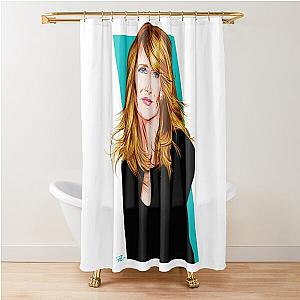 Laura Dern - An illustration by Paul Cemmick Shower Curtain