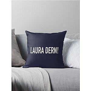 Laura Dern Black Throw Pillow