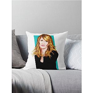 Laura Dern - An illustration by Paul Cemmick Throw Pillow