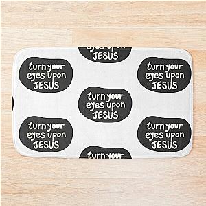 Turn your eyes upon Jesus, Lauren Daigle - Charcoal, Ivory Bath Mat