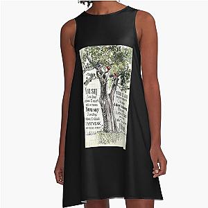 Lauren Daigle - You Say Lyrics - Tree And Cardinal Bird  A-Line Dress