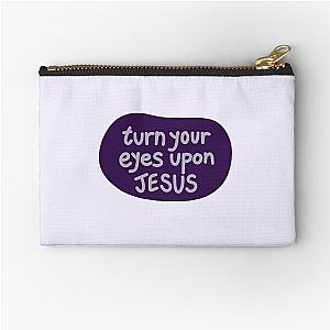 Turn your eyes upon Jesus, Lauren Daigle - Purples Zipper Pouch