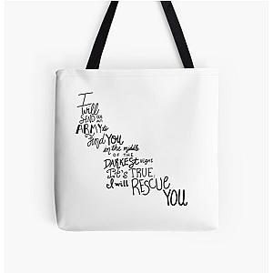 Rescue You - Lauren Daigle - Lyric Art All Over Print Tote Bag