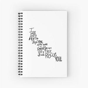 Rescue You - Lauren Daigle - Lyric Art Spiral Notebook