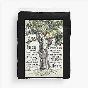 Lauren Daigle You Say Tree And Cardinal Bird Duvet Cover