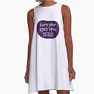 Turn your eyes on Jesus, Lauren Daigle - Purple A-Line Dress