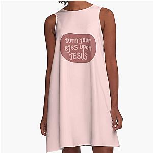 Turn your eyes to Jesus, Lauren Daigle Pink A Line Dress