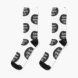 Turn your eyes on Jesus, Lauren Daigle - Charcoal Ivory Socks